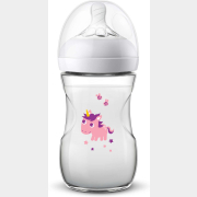 Бутылочка для кормления PHILIPS AVENT Natural SCF070/25 Единорожка от 1 мес 260 мл