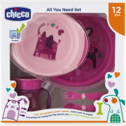 Набор для кормления CHICCO с 12 мес розовый (00016201100000)