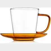 Чашка с блюдцем стеклянная WALMER Duo (W37000752)