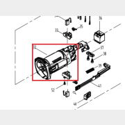 Корпус статора для болгарки WORTEX AG1209 (JD100-6-32)