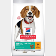 Сухой корм для собак HILL'S Science Plan Adult Perfect Weight курица 12 кг (52742025216)