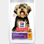 Сухой корм для собак HILL'S Science Plan Adult Small&Mini Stomach&Sensitive Skin курица 1,5 кг (52742028286)