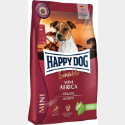 Сухой корм для собак беззерновой HAPPY DOG Mini Africa страус 4 кг (61231)