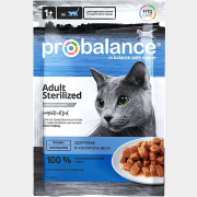 Влажный корм для стерилизованных кошек PROBALANCE Sterilized пауч 85 г (4640011980845)