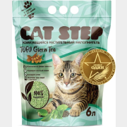 Наполнитель для туалета растительный комкующийся CAT STEP Tofu Green Tea соевый 6 л, 2,7 кг (20333002)