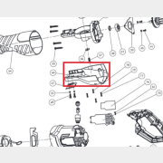 Крышка корпуса редуктора нижняя для пилы сабельной WORTEX SR2313E (77201-46)