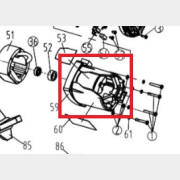 Корпус статора для пилы торцовочной WORTEX MS2520LMO (J1G-ZP30-255-059)