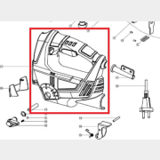 Корпус левый пилы лобзиковой WORTEX JS6506-2E (M1Q-DU15-65-27)