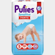 Подгузники-трусики PUFIES Pants Sensitive 5 Junior 12-17 кг 42 штуки