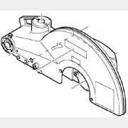 Кожух диска неподвижный для пилы торцовочной MAKITA LS1040/LS1040F (141570-1)