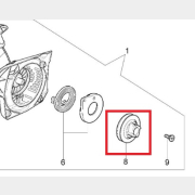 Шкив стартера для бензопилы OLEO-MAC GS35, 44, 937, 370, 410 (50170050R)