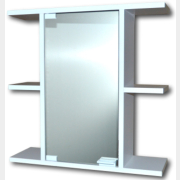 Шкаф с зеркалом для ванной ГАММА 10 левый (4812044014297)
