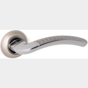 Ручка дверная на розетке CODE DECO H-14026-A-NIS/CR никель матовый, хром (00028208)
