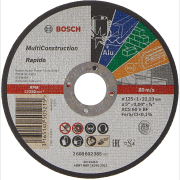 Круг отрезной 125х1x22,2 мм универсальный BOSCH Multi Construction (2608602385)