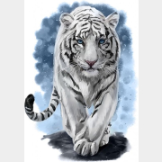 Алмазная вышивка WIZARDI Могучий тигр 27х38 см (WD2513)