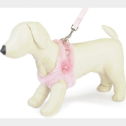 Шлейка и поводок для собак CAMON Меховая M 44-50 см розовая (DC016/C)