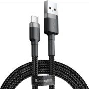 Кабель BASEUS Cafule Cable USB For Type-C Gray Black (CATKLF-BG1)