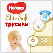 Подгузники-трусики HUGGIES Elite Soft Giga 6 Extra Large 15-25 кг 38 штук (5029053548371)