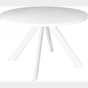 Стол кухонный LISTVIG Oliver со стеклом белый Optiwhite/белый 120-160х120х75 см (82500)