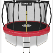 Батут PROFIT Premium Inside D312 см - 10 ft с защитной сеткой и лестницей красный