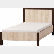 Каркас односпальной кровати ГЛАЗОВ Bauhaus 5 90х200 см дуб сонома/орех шоколадный