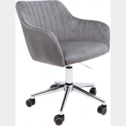 Кресло компьютерное AKSHOME Sark серый велюр/хром (83449)