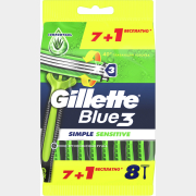 Бритва одноразовая GILLETTE Blue 3 Simple Sensitive 8 штук (7702018599721)
