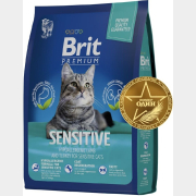 Сухой корм для кошек BRIT Premium Sensitive ягненок с индейкой 0,4 кг (5049196)