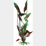 Растение искусственное для аквариума BARBUS Водная Кала зеленая с коричневым 30 см (Plant 008/30)