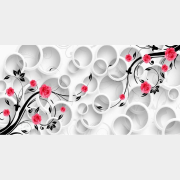 Фотообои флизелиновые CITYDECOR Цветочный декор 3D 300х150 см