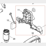 Корпус внутренний для кустореза MAKITA DUH523 (187285-6)