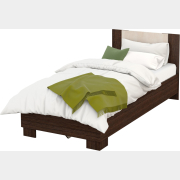 Кровать односпальная ИМПЕРИАЛ Аврора 90 с основанием ЛДСП венге/дуб молочный 90х200 см