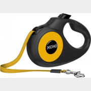 Поводок-рулетка для собак XCHO Светоотражающая M лента 5 м до 25 кг черно-оранжевая (6970834352269)