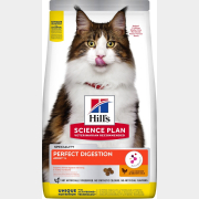 Сухой корм для кошек HILL'S Science Plan Perfect Digestion Adult курица и коричневый рис 7 кг (52742043265)