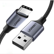 Кабель UGREEN US288-60408 USB-A 2.0 to Type C 2,4A в оплётке 3m Space Gray