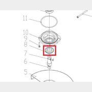 Крышка подшипника для болгарки BULL WS2302 (SDY2301-08)