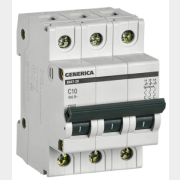 Автоматический выключатель GENERICA ВА47-29 3Р 10А 4,5кА С (MVA25-3-010-C)