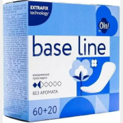 Ежедневные гигиенические прокладки OLA! Daily Base Line 60+20 штук (4680007633379)