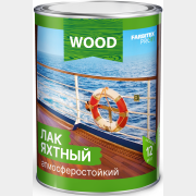 Лак алкидно-уретановый FARBITEX Profi Wood для яхт высокоглянцевый 0,8 л (ФВЛ11800)