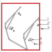 рамка крепления травосборника для газонокосилки GUNTER LMB-530SV (G4661200000)
