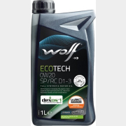 Моторное масло 0W20 синтетическое WOLF EcoTech SP/RC D1-3 1 л (16173/1)