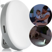 Ночник детский светодиодный REER ClipLight для кормления ребенка с клипсой светло-серый (52361)