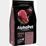 Сухой корм для собак ALPHAPET Adult Maxi говядина и потрошки 3 кг (4670064651454)