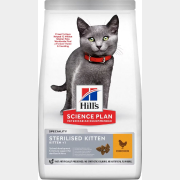 Сухой корм для стерилизованных котят HILL'S Science Plan Sterilised курица 3 кг (52742053516)