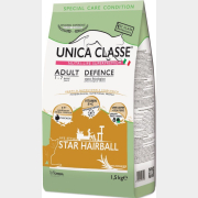 Сухой корм для кошек UNICA Classe Adult Defence Star Hairball курица 1,5 кг (8001541007208)