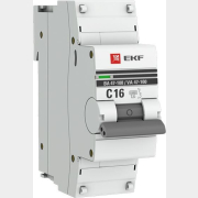 Автоматический выключатель EKF PROxima ВА 47-100 1P 16А C 10кА (mcb47100-1-16C-pro)