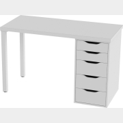 Стол письменный MEBELAIN Ингар 1/5T белый 120x55x75 см (00432)