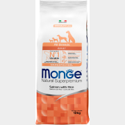 Сухой корм для собак MONGE Speciality Adult Monoprotein лосось с рисом 12 кг (70011303)