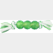 Игрушка для собак CANINECLEAN Палочка с канатом аромат мяты 25 см зеленый (WB15434G)
