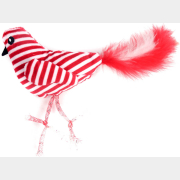 Игрушка для кошек PETPARK Птичка с перьями 25 см красно-белый (TOY81900)